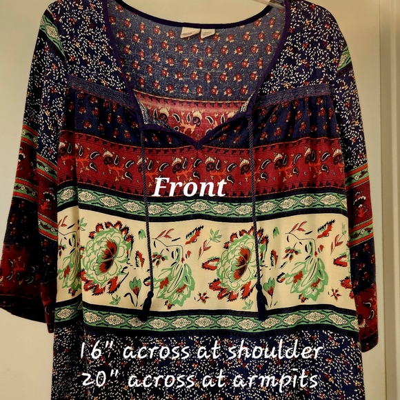 Roxy blouse, boho style, M, EUC - Picture 1 of 7